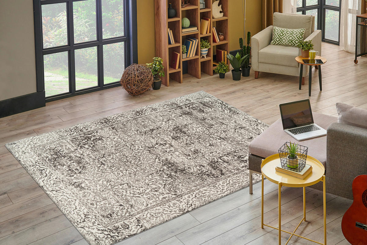 Kayoom Flachflorteppich Davis 225 grau B/H/L: ca. 80x1,2x150 cm Davis 225 - grau (150,00/80,00/1,20cm) - Kayoom