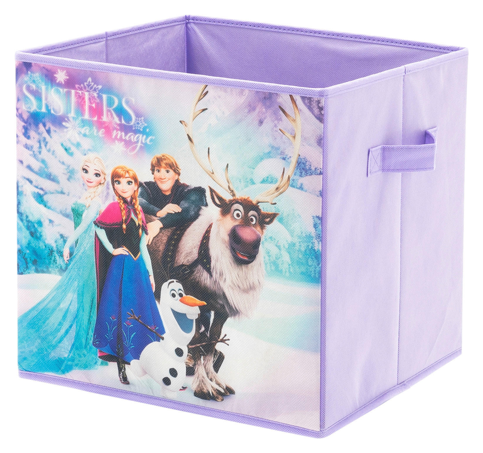 Stoffbox Frozen lila B/H/T: ca. 32x32x32 cm