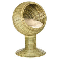PawHut Katzen-Zubehör gelb Polypropylen B/H/L: ca. 41x41x71,5 cm Katzenhaus - gelb (71,50/41,00/41,00cm) - PawHut