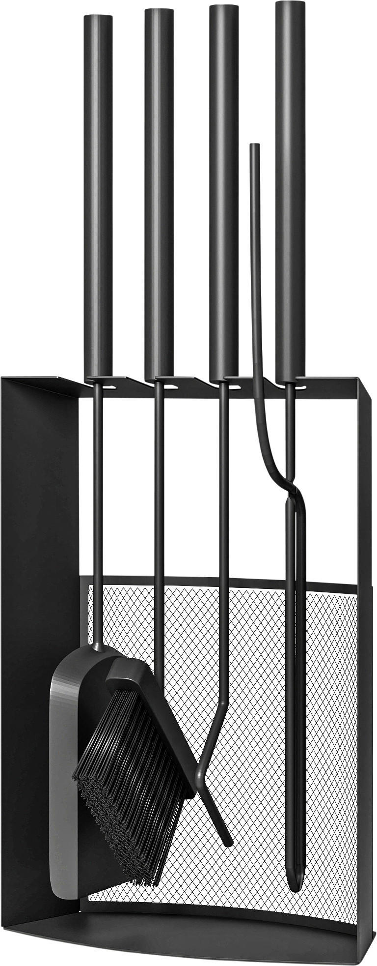 Outsunny Kaminbesteck schwarz B/H/L: ca. 13x59,5x28 cm Kaminbesteck - schwarz (28,00/13,00/59,50cm) - Outsunny