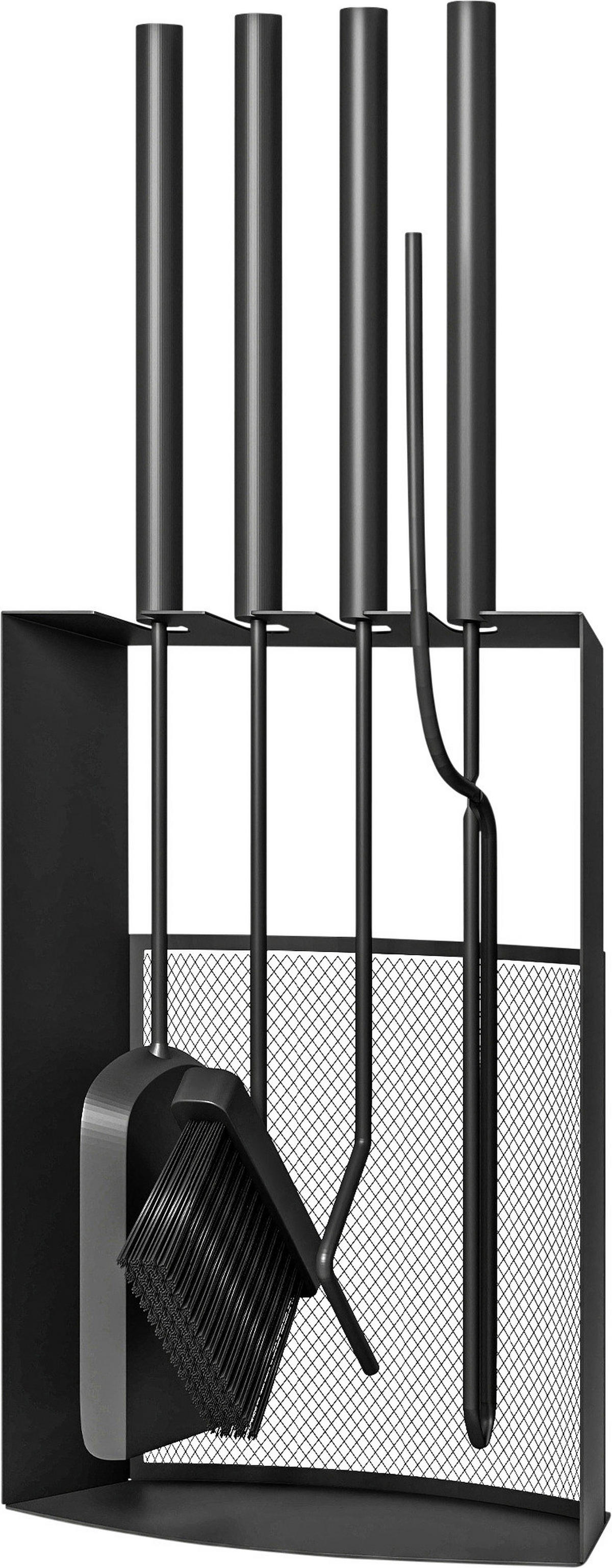Outsunny Kaminbesteck schwarz B/H/L: ca. 13x59,5x28 cm Kaminbesteck - schwarz (28,00/13,00/59,50cm) - Outsunny