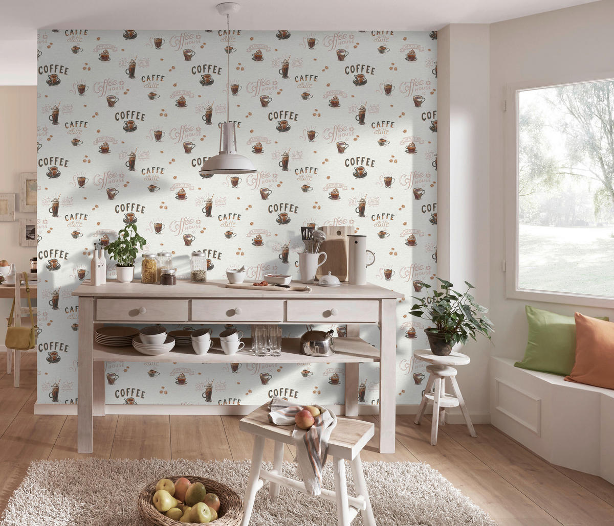 Erismann Vliestapete Coffee creme B/L: ca. 53x1005 cm Vliestapete_10410-14 - creme (53,00/1005,00cm) - Erismann
