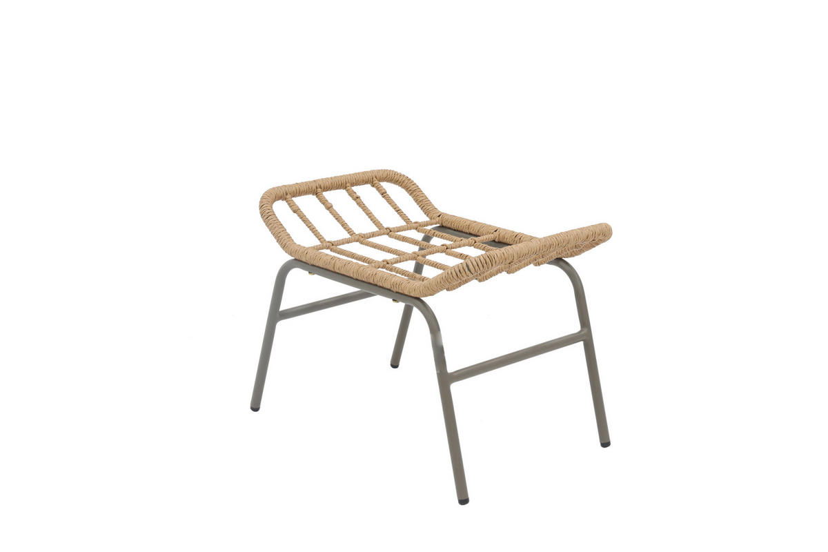 POCOline Gartenstuhl braun Stahl Schaukelstuhl_mit_Hocker - braun/beige - POCOline