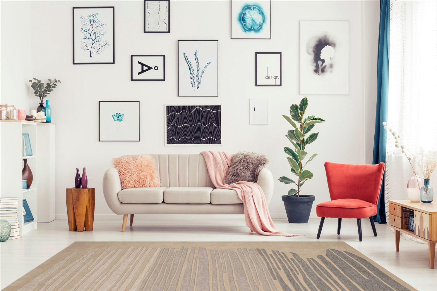 Arte Espina Kurzflorteppich Spirit Frisee 7103 beige B/L: ca. 120x180 cm Spirit Frisee 7103 - beige (120,00/180,00cm) - Arte Espina