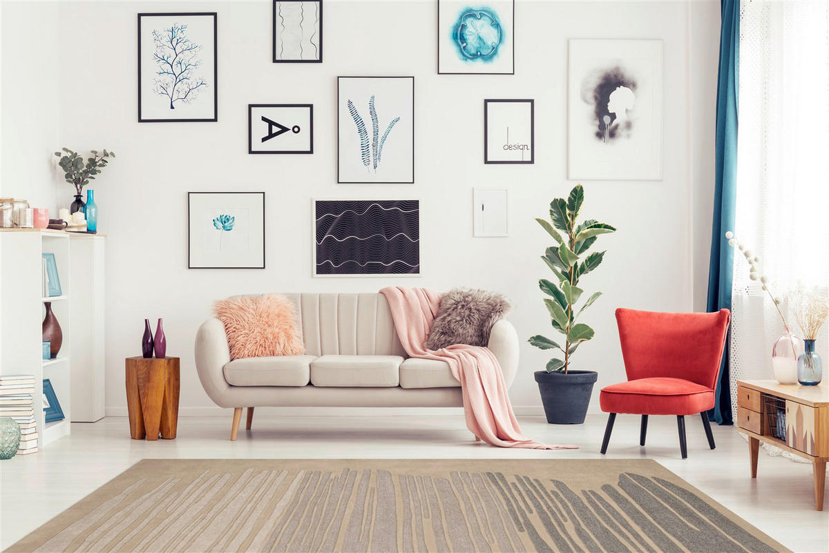 Arte Espina Kurzflorteppich Spirit Frisee 7103 beige B/L: ca. 120x180 cm Spirit Frisee 7103 - beige (120,00/180,00cm) - Arte Espina