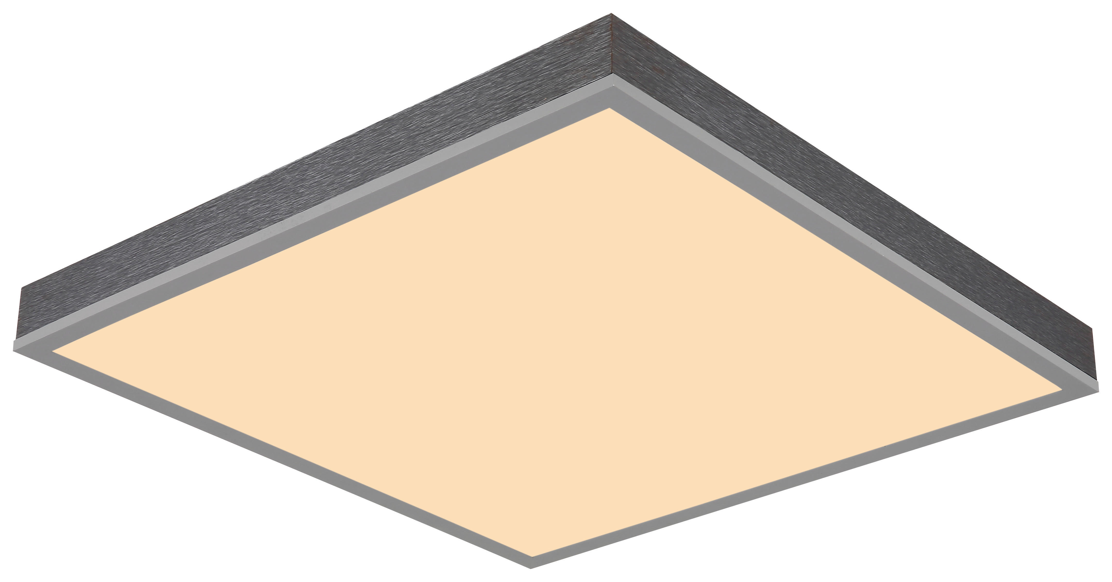 GLOBO LED-Deckenleuchte DORO 416080AD2 silber Opal MDF Aluminium B/H/L: ca. 45x6,5x45 cm 1 Brennstellen DORO - Opal/silber (45,00/45,00/6,50cm) - GLOBO