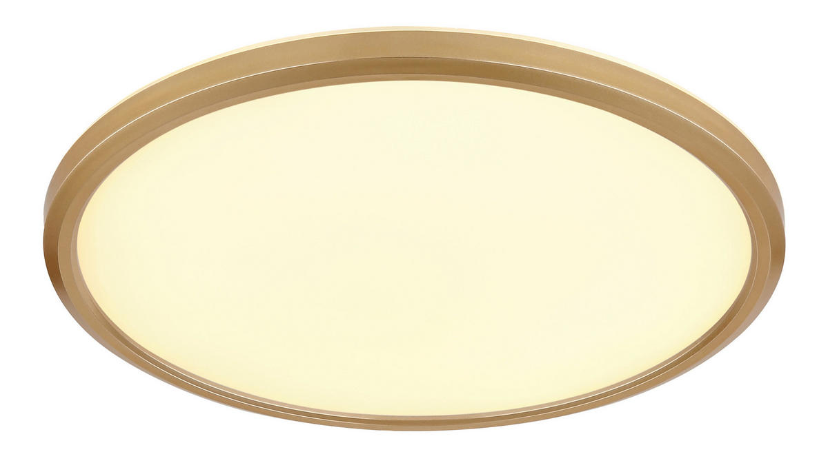 GLOBO LED-Deckenleuchte Opal messing Kunststoff H/D: ca. 2,5x29,4 cm SAPANA - messing/Opal (29,40/2,50cm) - GLOBO