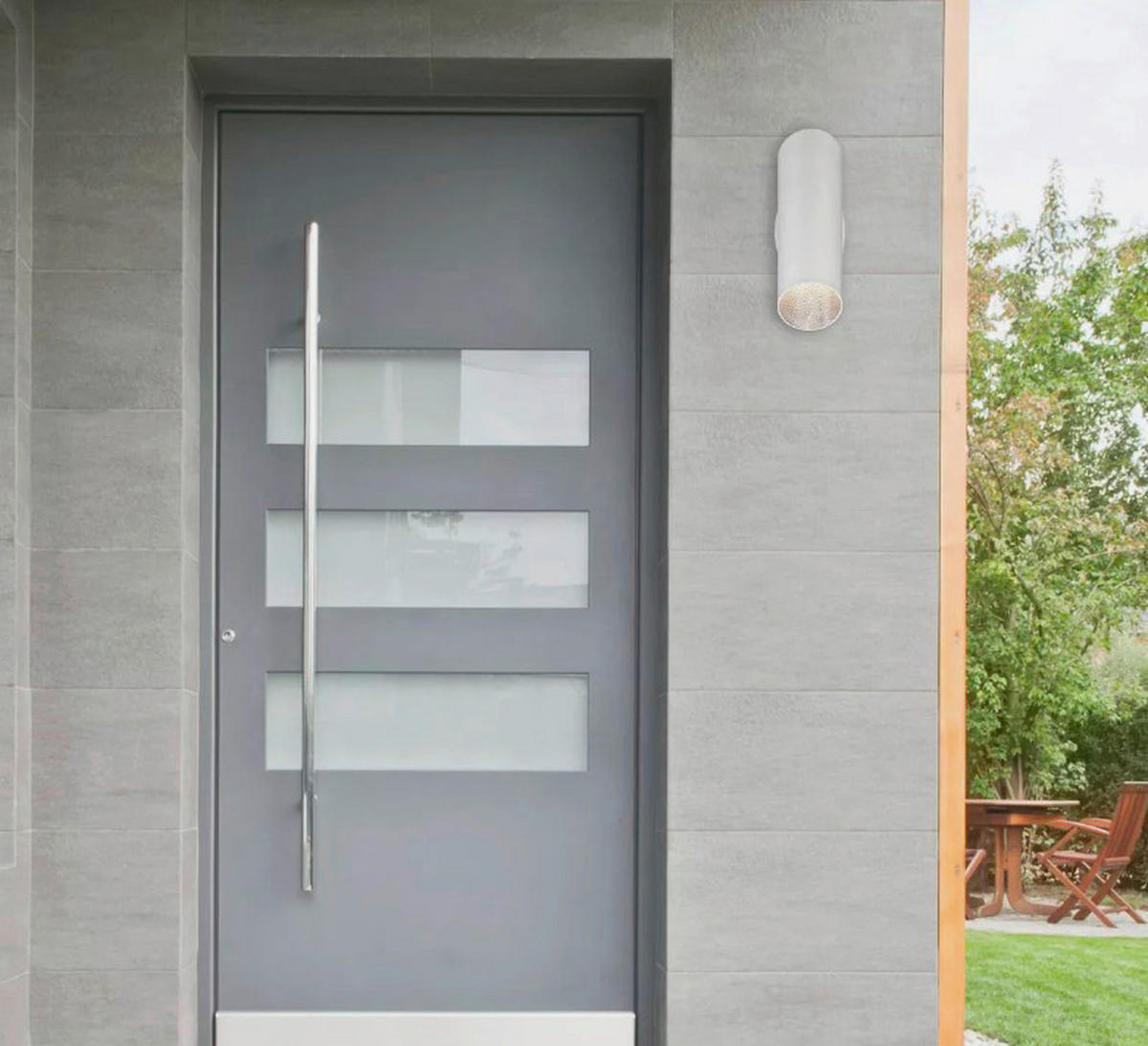 Westinghouse LED-Außenwandleuchte Skyline weiß Aluminium B/H/L: ca. 12x36x15 cm Skyline - weiß (15,00/12,00/36,00cm) - Westinghouse