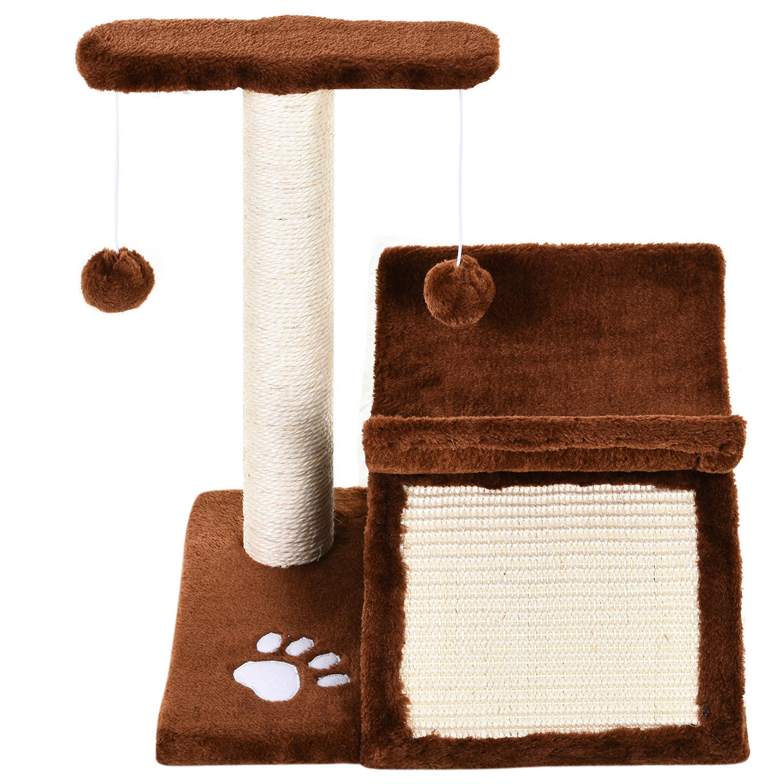PawHut Katzenkratzbaum braun Spanplatte B/H/L: ca. 30x43x40 cm Katzenkratzbaum - braun (40,00/30,00/43,00cm) - PawHut
