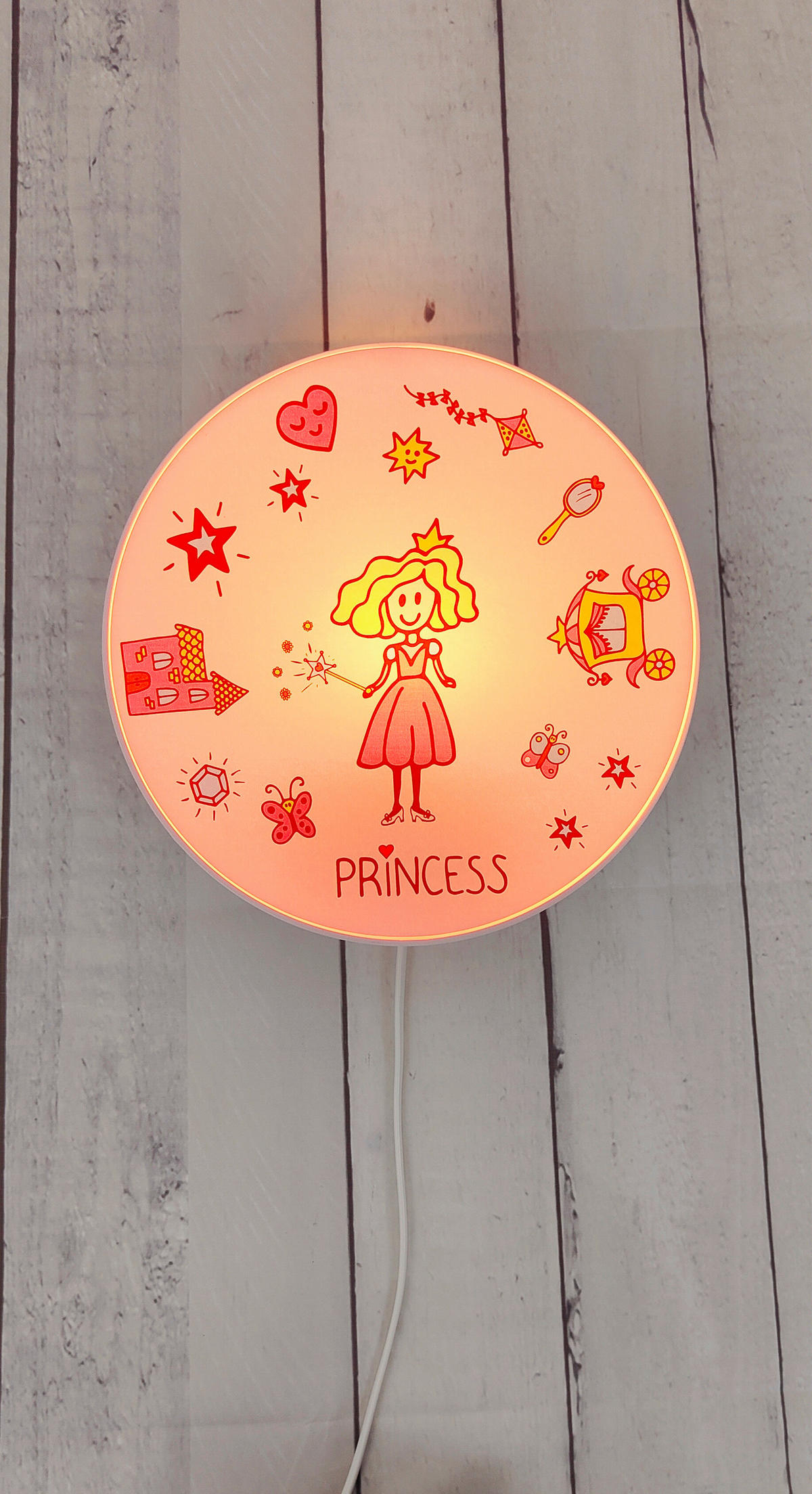 Niermann Kinderwandleuchte Princess 40680 D: POCO rosa 1 Kunststoff bei Brennstellen ▷ 25 cm E14 ca. online kaufen