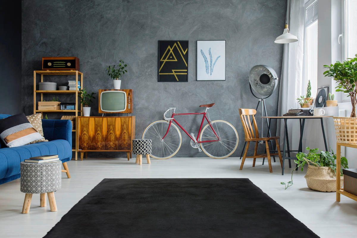 360Living Teppich Rabbit anthrazit B/L: ca. 160x230 cm Rabbit - anthrazit (160,00/230,00cm) - 360Living