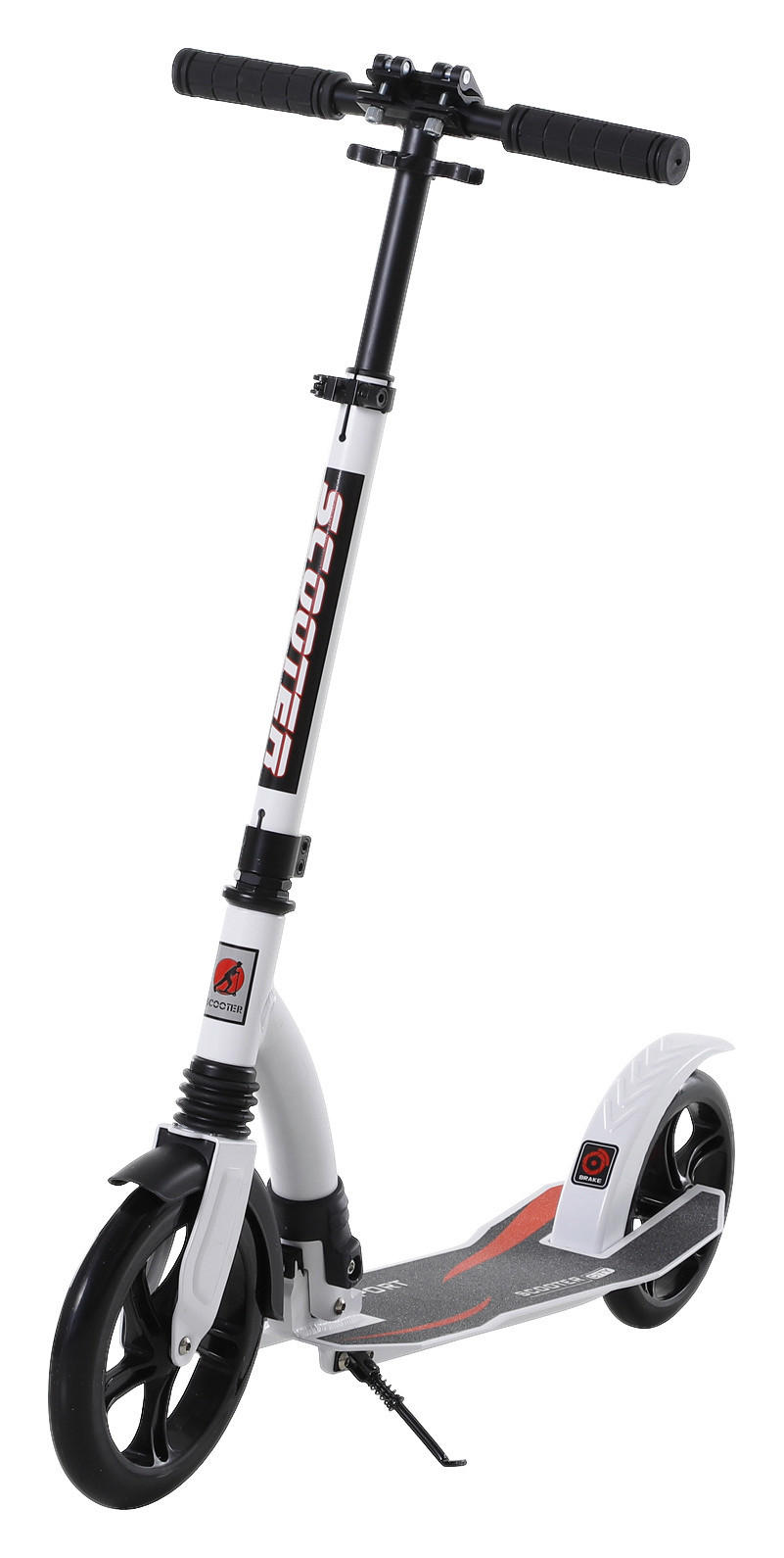 HOMCOM Tretroller weiß B/H/L: ca. 37,5x101,5x92,5 cm Tretroller - weiß (92,50/37,50/101,50cm) - HOMCOM
