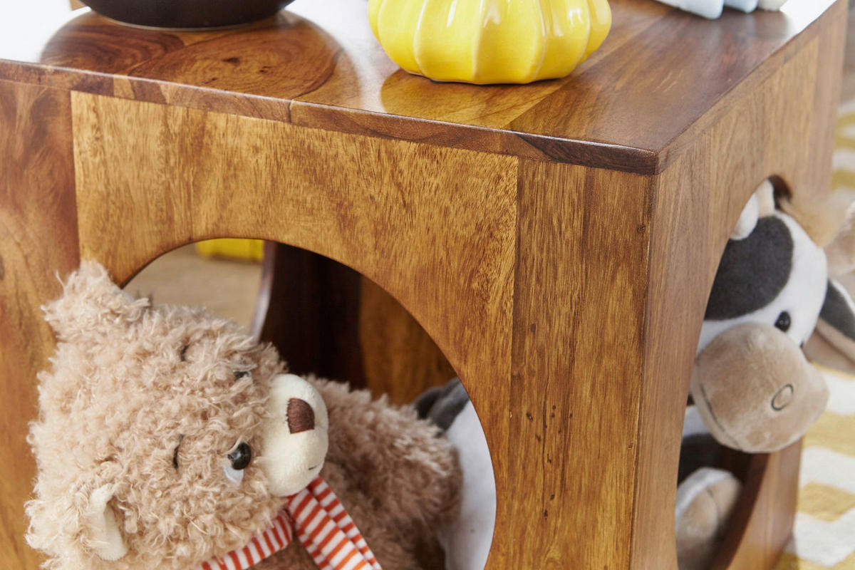 Beistelltisch rosenholz Holz B/H/T: ca. 35x35x35 cm Beistelltisch MUMBAI - rosenholz (35,00/35,00/35,00cm) - Wohnling