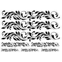 Dekosticker Ornament schwarz B/L: ca. 25x35 cm 2 tlg. Dekosticker Blumenranke - schwarz (25,00/35,00cm)