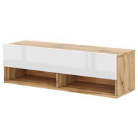 TV-Lowboard TV LOWBOARD DERBY 100 Eiche Wotan Nachbildung weiß glänzend B/H/T: ca. 100x32,5x31,5 cm TV LOWBOARD DERBY 100 - Eiche/weiß (100,00/32,50/31,50cm) - WIPMEB