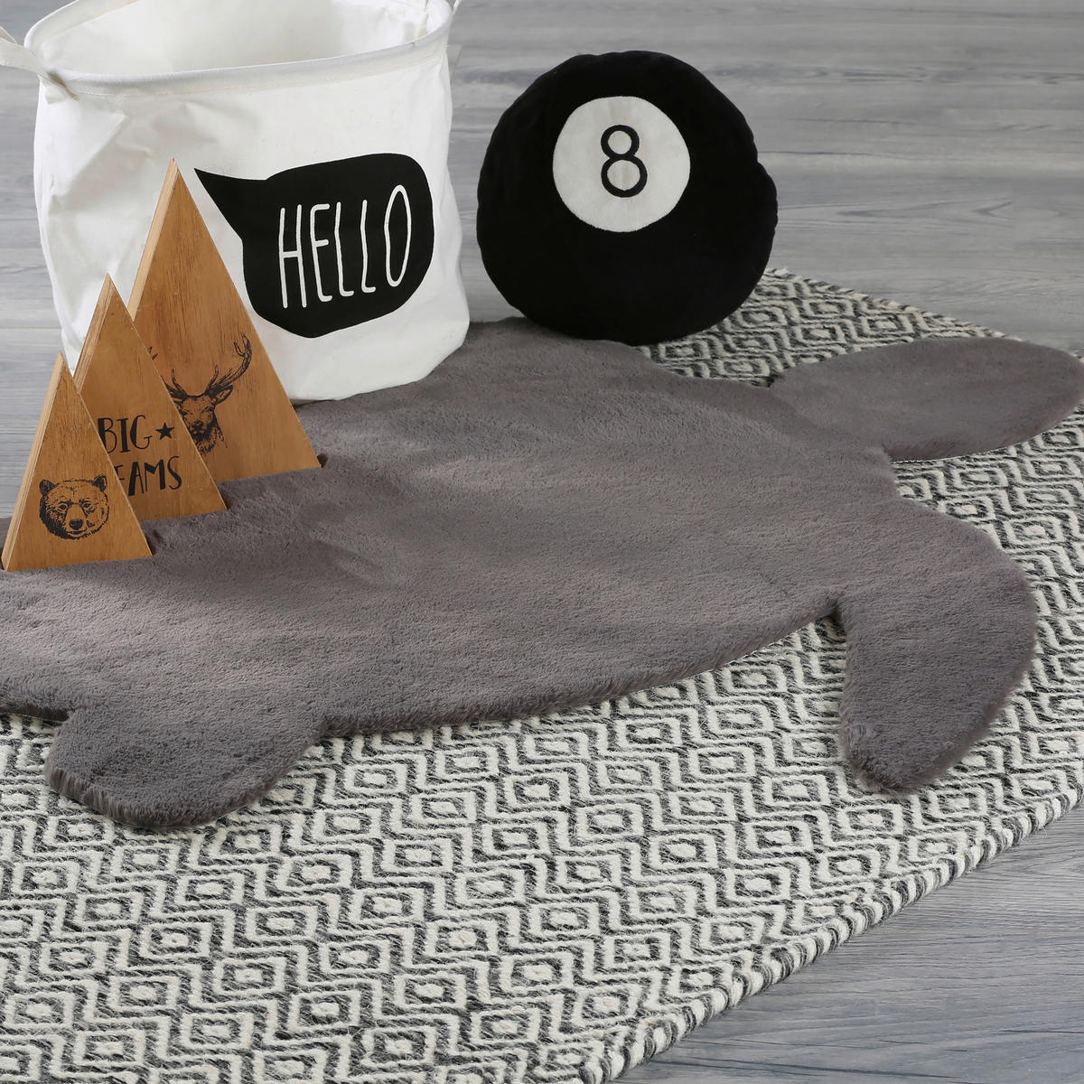 Obsession Teppich My Animal grau B/L: ca. 92x83 cm My Animal - grau (92,00/83,00cm) - Obsession