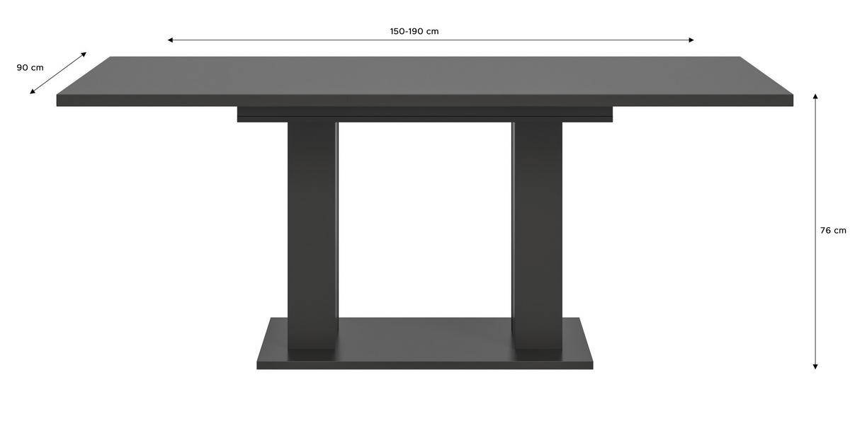 Esstisch MOTION grau B/H/T: ca. 150x76x90 cm MOTION - grau (150,00/76,00/90,00cm) - xonox.home