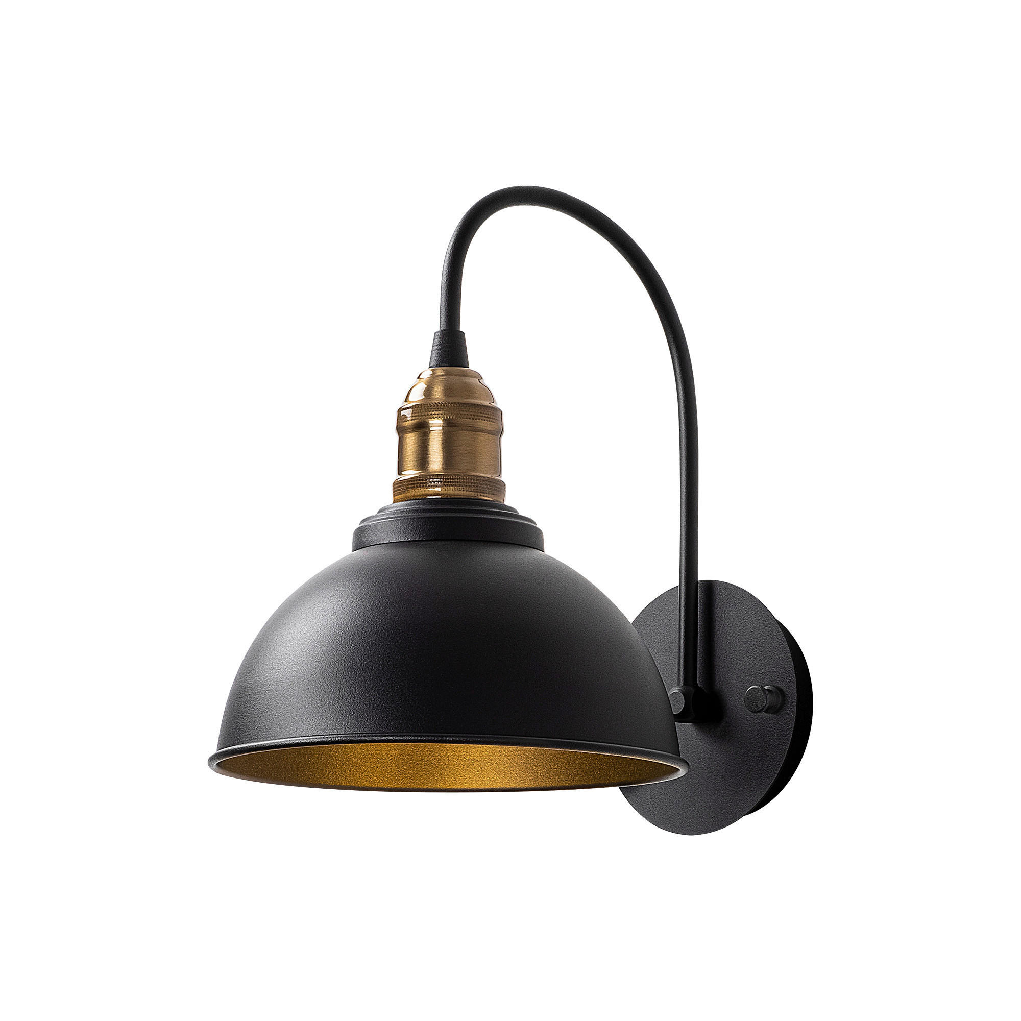 Opviq Wandleuchte Varzan schwarz bronze Metall B/H/T/L/D: ca. 27x36x27x27x27 cm E27 1 Brennstellen Varzan - schwarz/bronze (27,00/27,00/36,00cm) - Opviq
