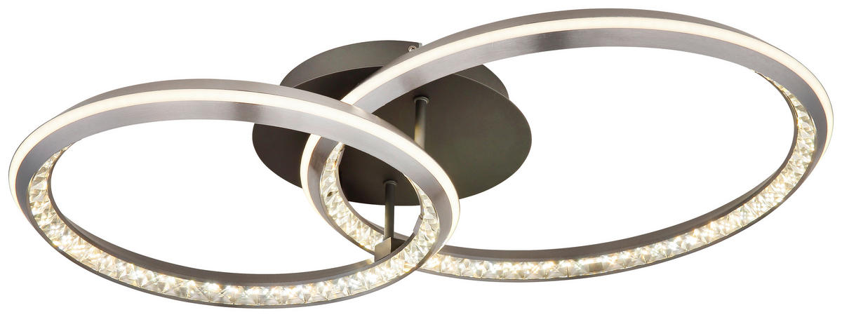 GLOBO LED-Deckenleuchte grau Metall Aluminium B/H/L: ca. 50x14,5x75 cm 1 Brennstellen ALAINA - grau (75,00/50,00/14,50cm) - GLOBO