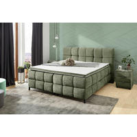 Boxspringbett  grün Liegefläche B/L: ca. 180x200 cm Molly_Boxbett - schwarz/grün (205,00/116,00/220,00cm)