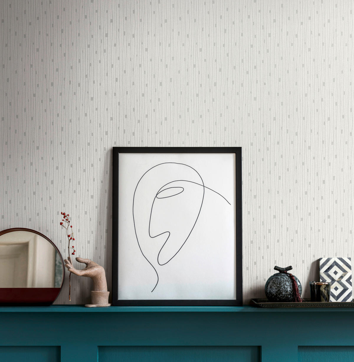 A.S.Creation Vliestapete creme grau silber B/H/D: ca. 53x1005x8,2 cm Vliestapete - creme/silber (8,20/1005,00cm) - A.S.Creation