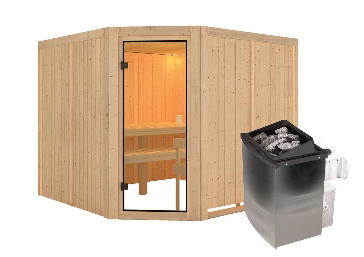 Karibu Sauna Ervin Eck B/H/T: ca. 231x198x231 cm Ervin Eck - (231,00/198,00/231,00cm) - Karibu