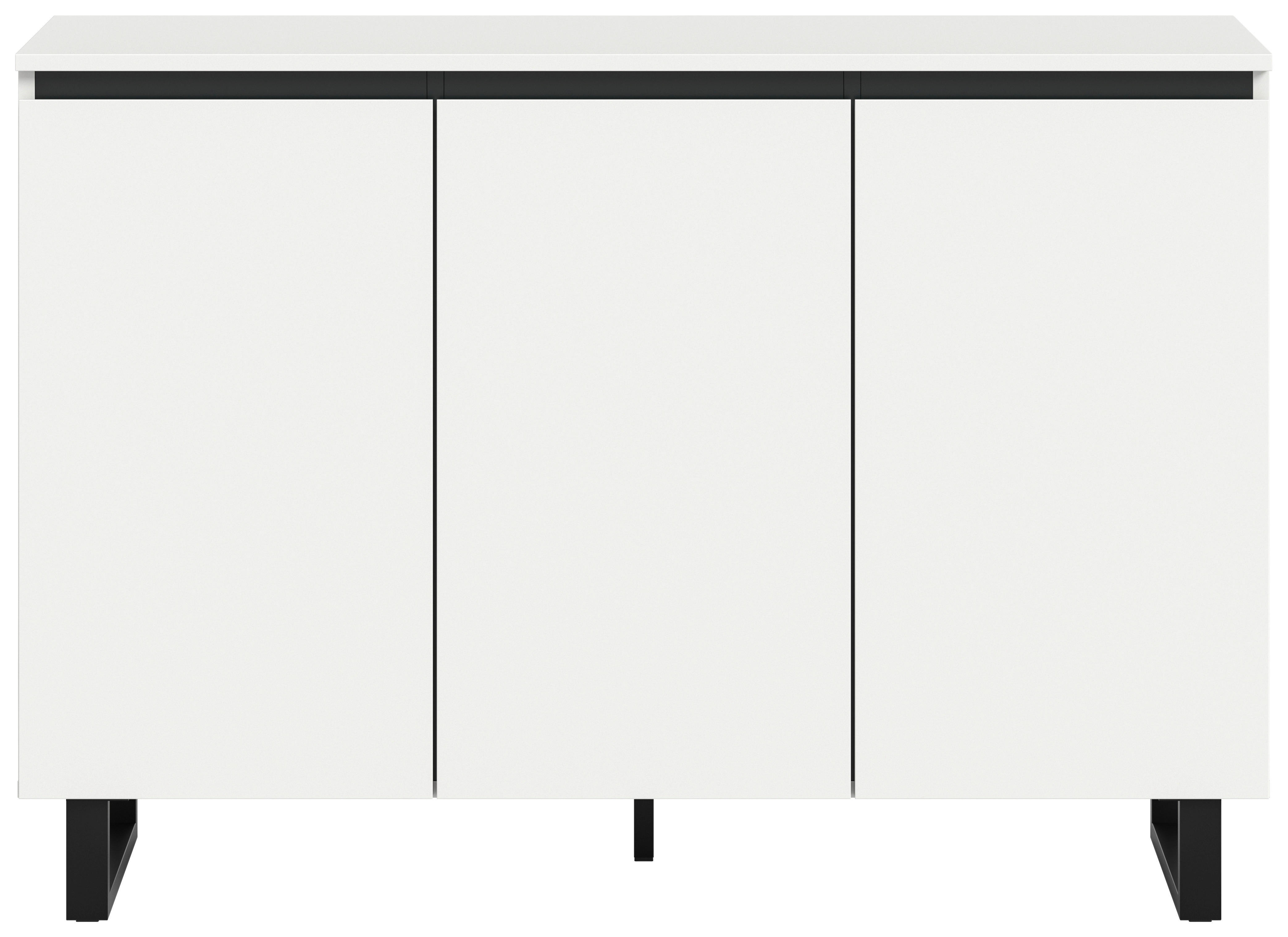 Sideboard Tomasa weiß schwarz B/H/T: ca. 120x84x36 cm Tomasa - weiß/schwarz (120,00/84,00/36,00cm) - xonox.home