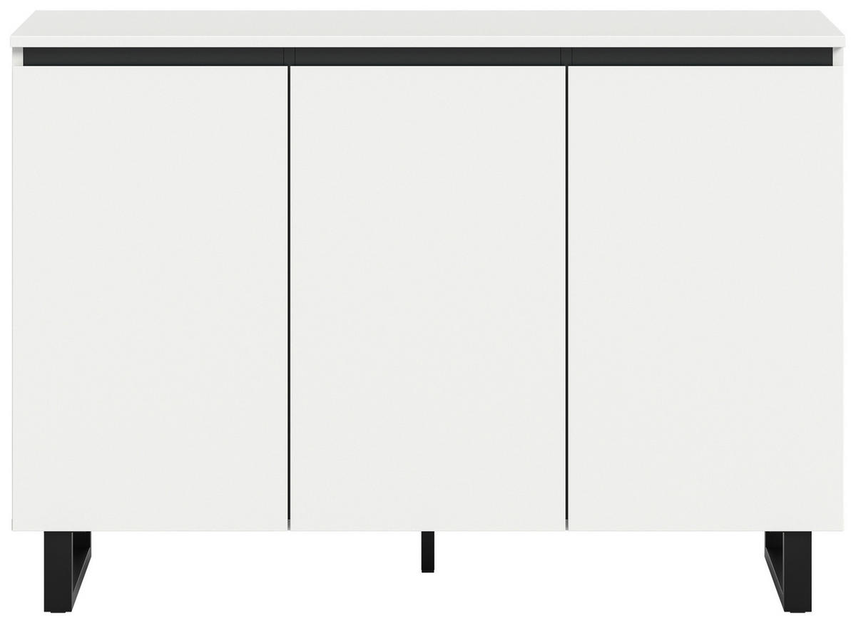 Sideboard Tomasa weiß schwarz B/H/T: ca. 120x84x36 cm Tomasa - weiß/schwarz (120,00/84,00/36,00cm) - xonox.home