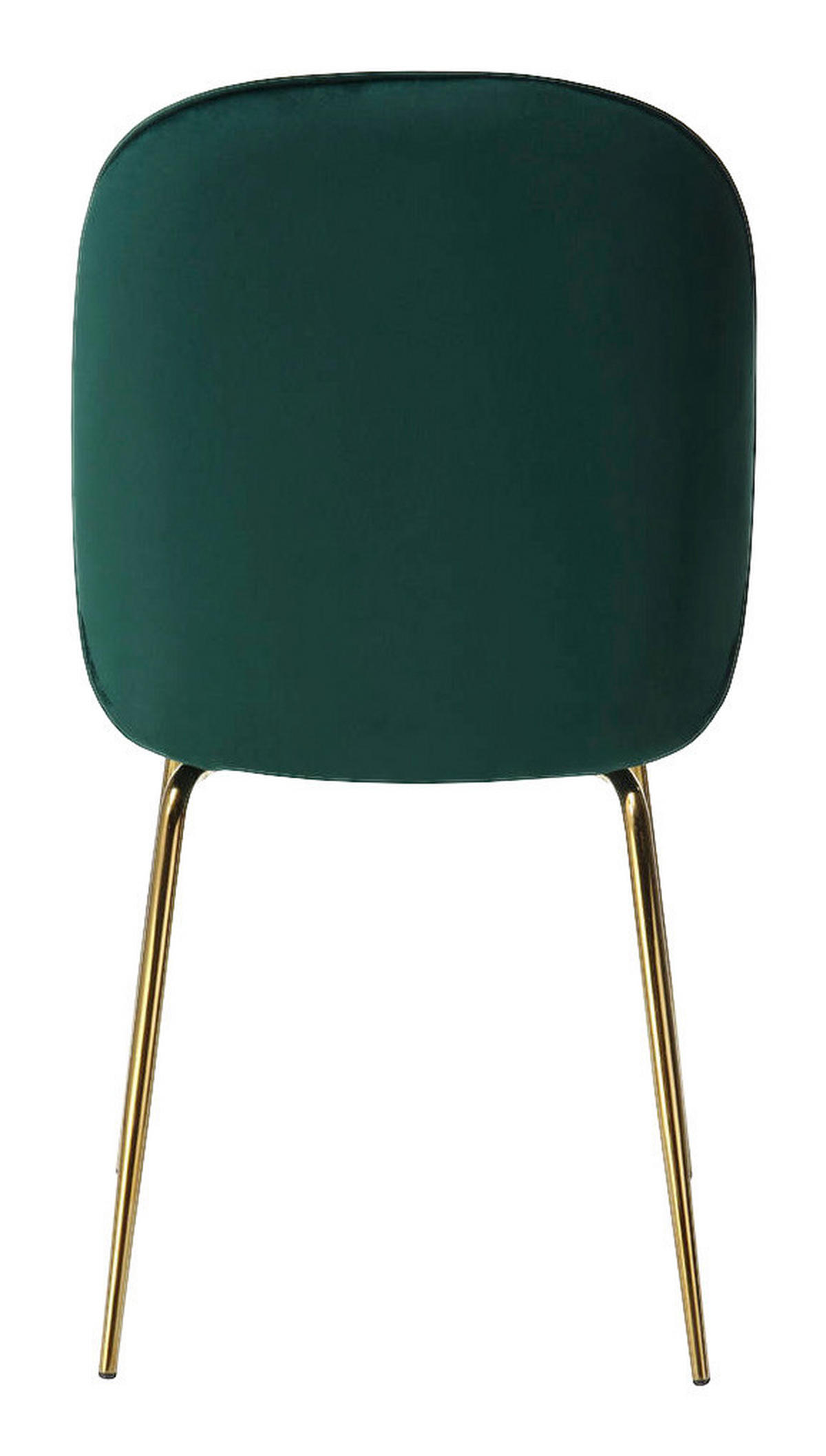 Stuhl Charlize 100 2er grün Microfaser B/H/T: ca. 48x87x59 cm Charlize 100 2er - messing/grün (48,00/87,00/59,00cm) - 360 Living