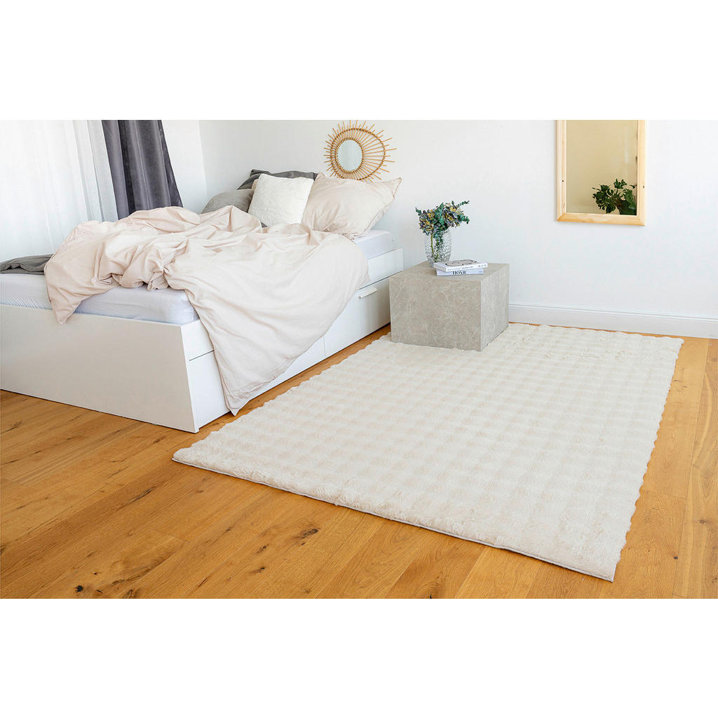 Thumbnail - Padiro Hochflorteppich Hailey 125 creme B/H/L: ca. 120x3x160 cm