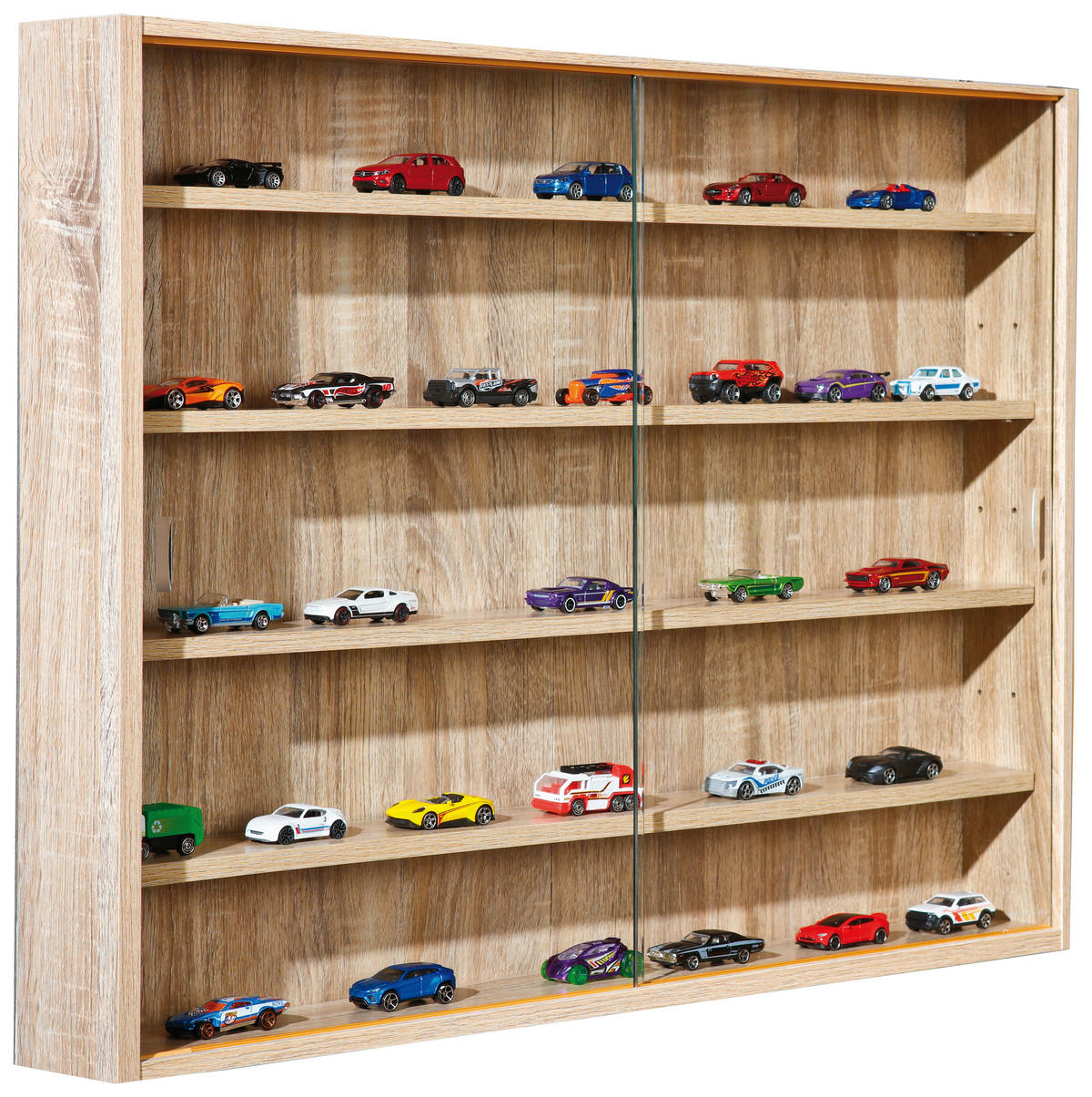 Vitrine Collectiziony Eiche Sonoma Nachbildung Holzwerkstoff B/H/T: ca. 80x60x10 cm Collectiziony - Eiche (80,00/60,00/10,00cm) - Inter Link