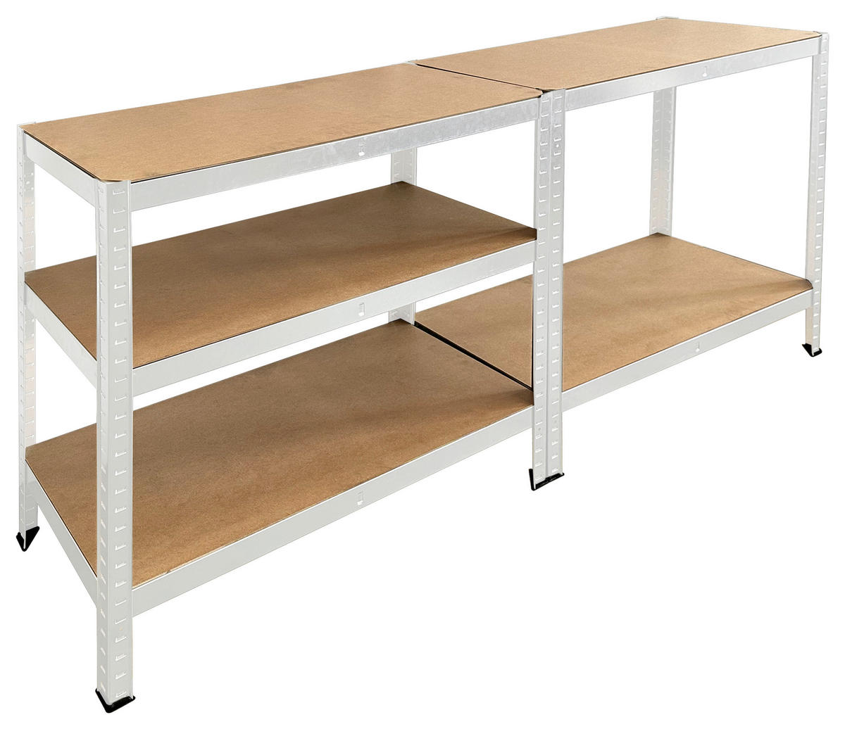 Schwerlaststeckregal weiß B/H/T: ca. 90x180x60 cm Schwerlaststeckregal 180x90x60cm W - weiß (90,00/180,00/60,00cm)