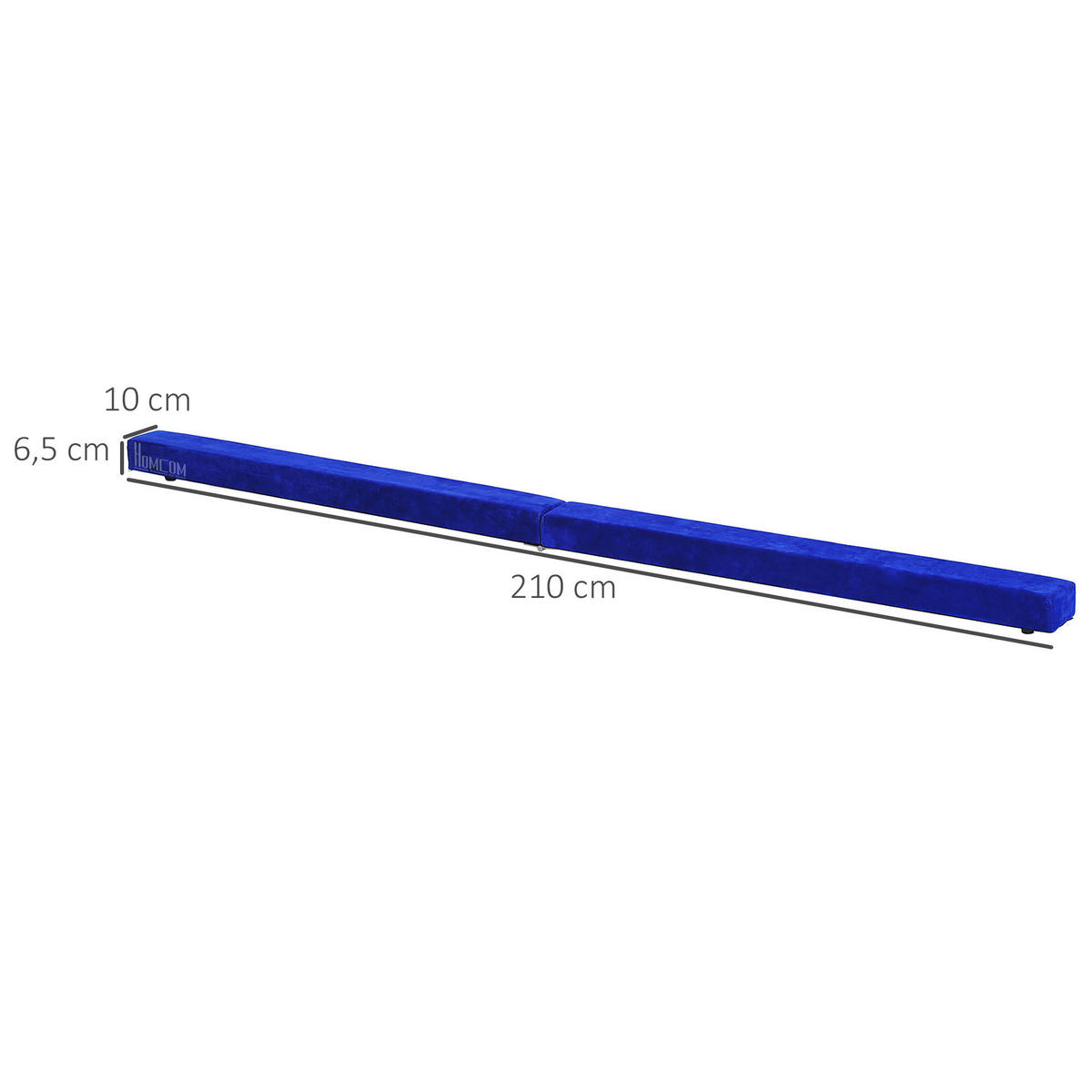 HOMCOM Fitness-Zubehör blau Holz B/H/L: ca. 10x210x6,5 cm Schwebebalken - blau (6,50/10,00/210,00cm) - HOMCOM