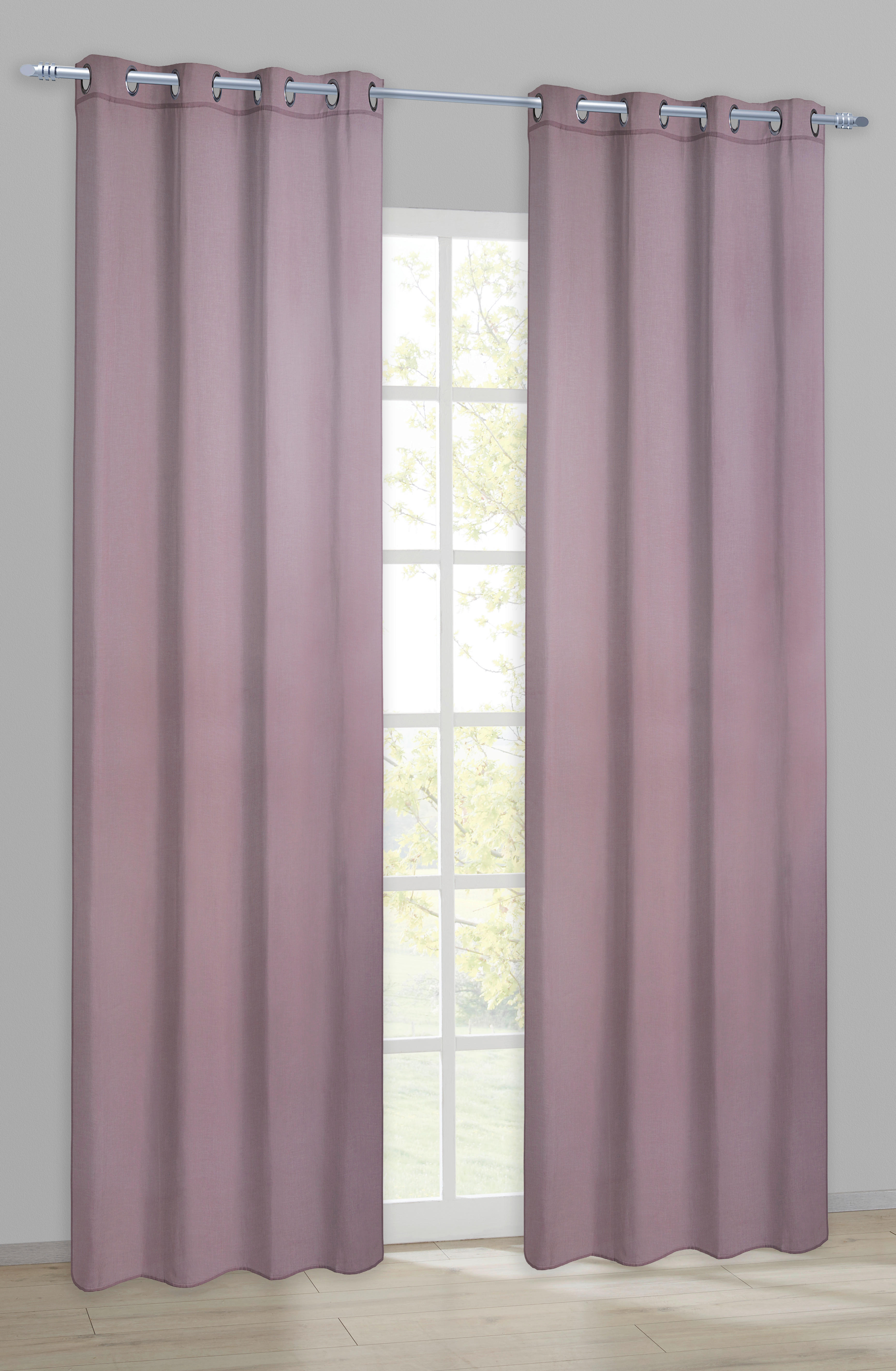 POCOline Ösenvorhang Joel mauve B/L: ca. 140x245 cm Joel - mauve (140,00/245,00cm) - POCOline