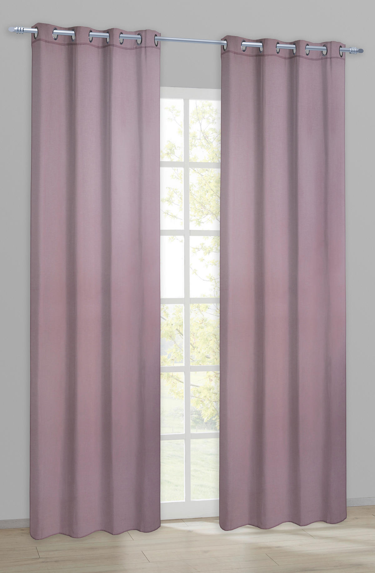 POCOline Ösenvorhang Joel mauve B/L: ca. 140x245 cm Joel - mauve (140,00/245,00cm) - POCOline
