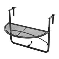 Outsunny Balkonhängetisch schwarz Metall B/H/L: ca. 45x50x60 cm Balkonhängetisch - schwarz (60,00/45,00/50,00cm) - Outsunny