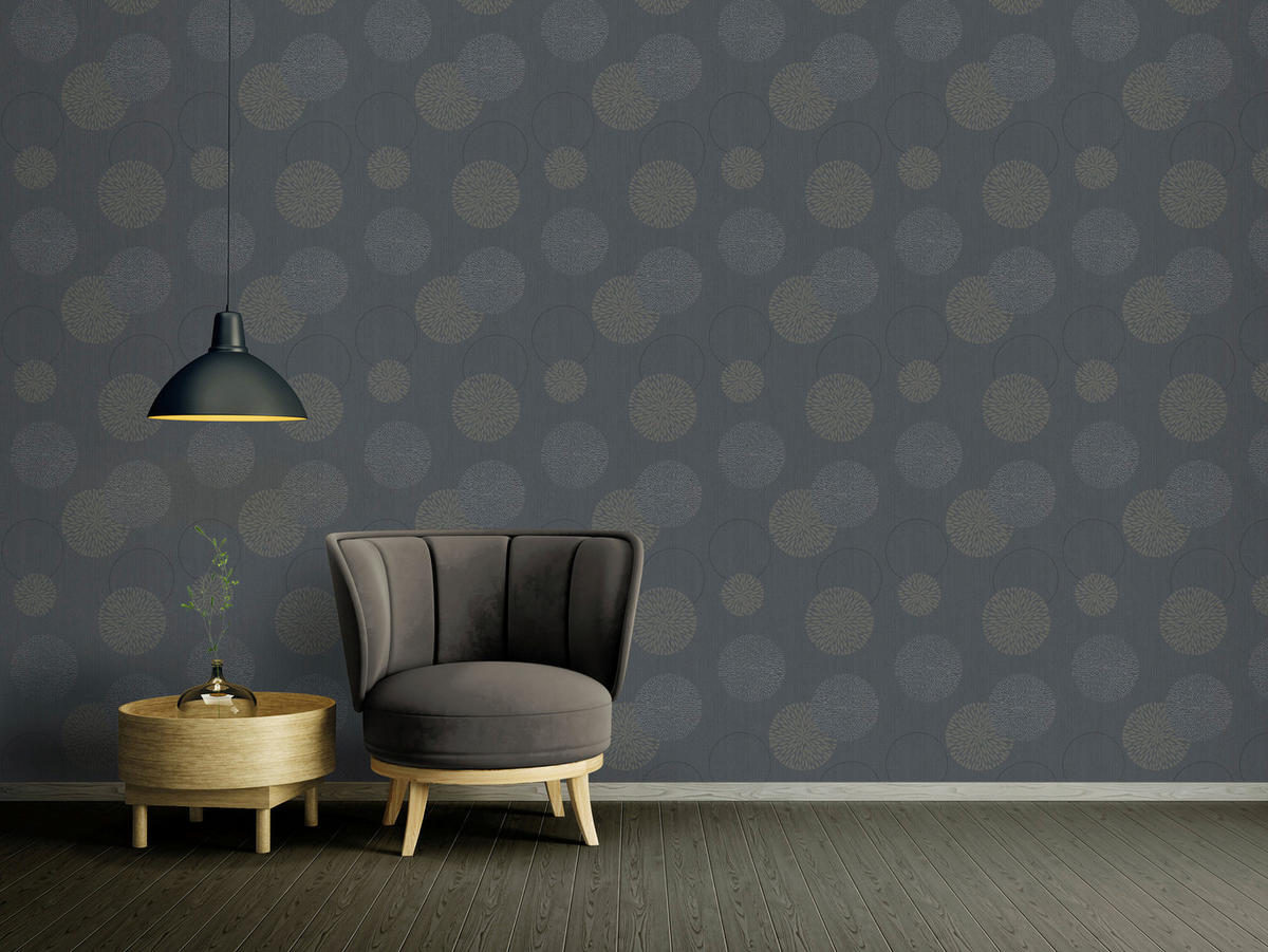 A.S.Creation Vliestapete Black & White Punkte grau B/L: ca. 53x1005 cm Black & White - grau (53,00/1005,00cm) - A.S.Creation