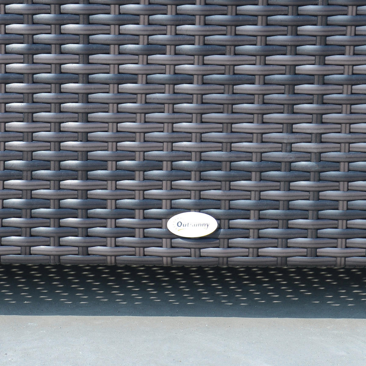 Outsunny Beistelltisch braun Metall B/H/L: ca. 50x39x85 cm Beistelltisch - braun (85,00/50,00/39,00cm) - Outsunny