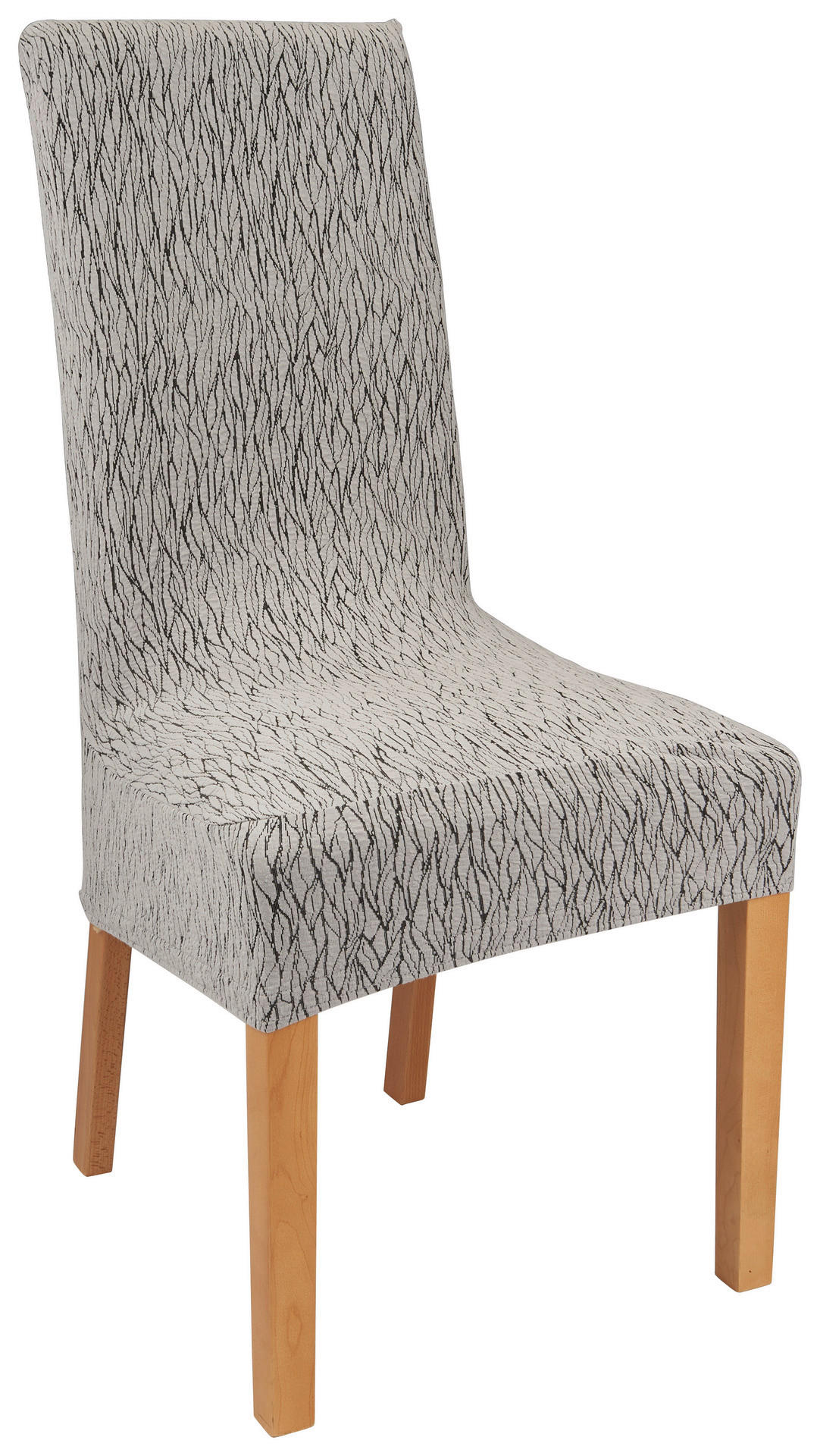 Stuhlhusse Stuhlhusse_Stretch_Wellen 40x45x65 - silber (40,00/45,00/65,00cm) - Home Edition