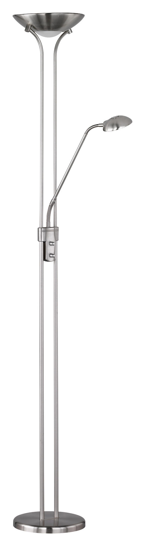 Reality Deckenfluter R42292107 nickel matt Metall Kunststoff B/H: ca. 25x180 cm 2 Brennstellen LED-Deckenfluter_Spock - nickel matt (25,00/180,00cm)