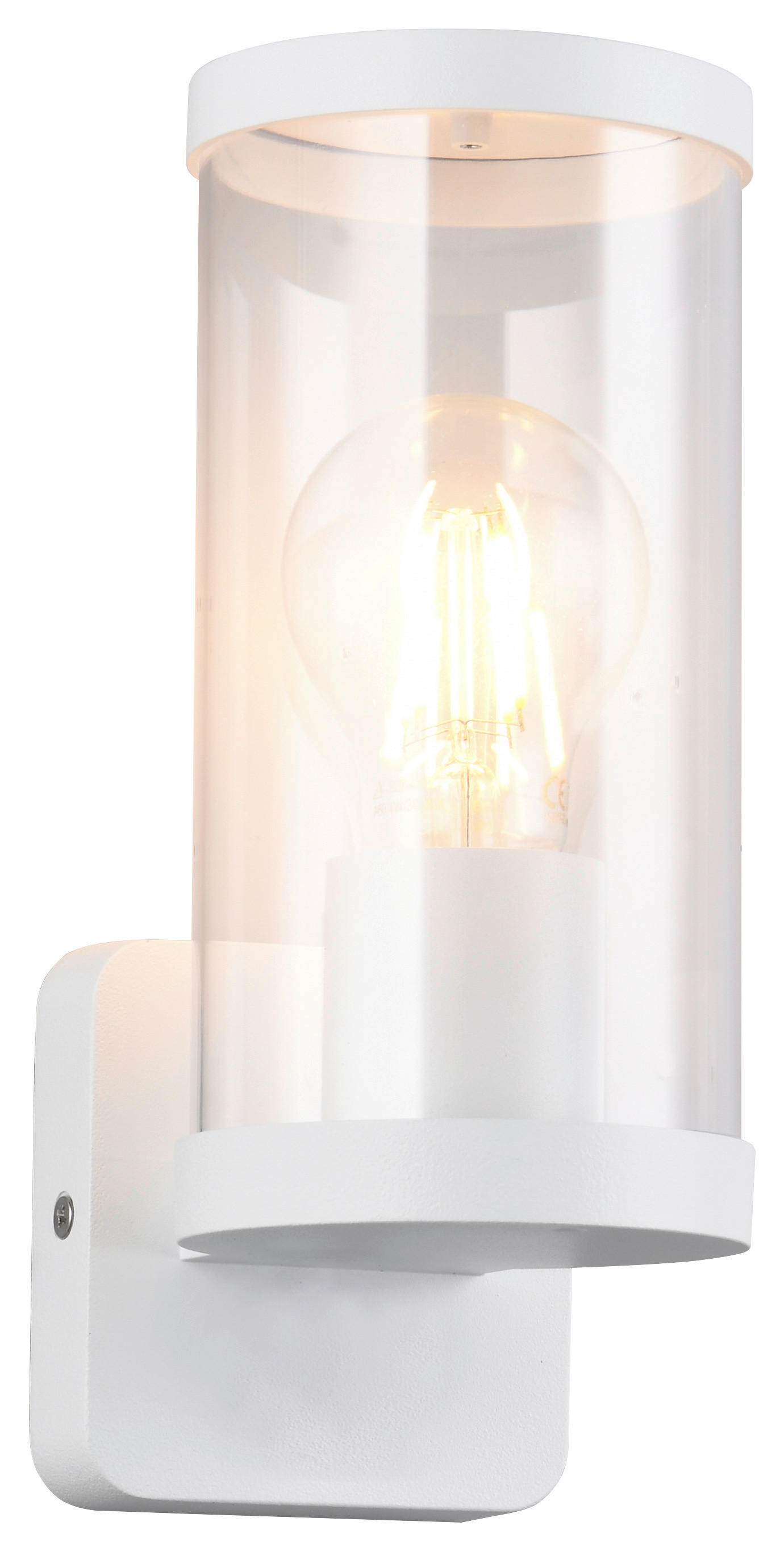 Reality Wandleuchte Bonito R21596131 transparent weiß Metall Kunststoff B/H/T: ca. 9,5x23x12 cm E27 1 Brennstellen Bonito - weiß/transparent (9,50/23,00/12,00cm) - Reality