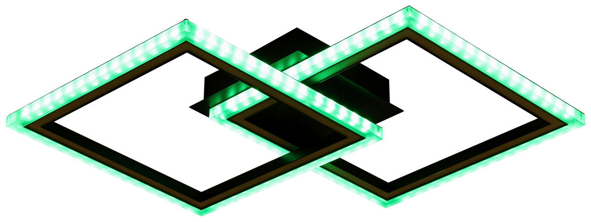 Nolo Deckenleuchte schwarz Metall Kunststoff B/H/L: ca. 35x6,5x57 cm LED-Deckenleuchte_Christina - schwarz (57,00/35,00/6,50cm) - Nolo