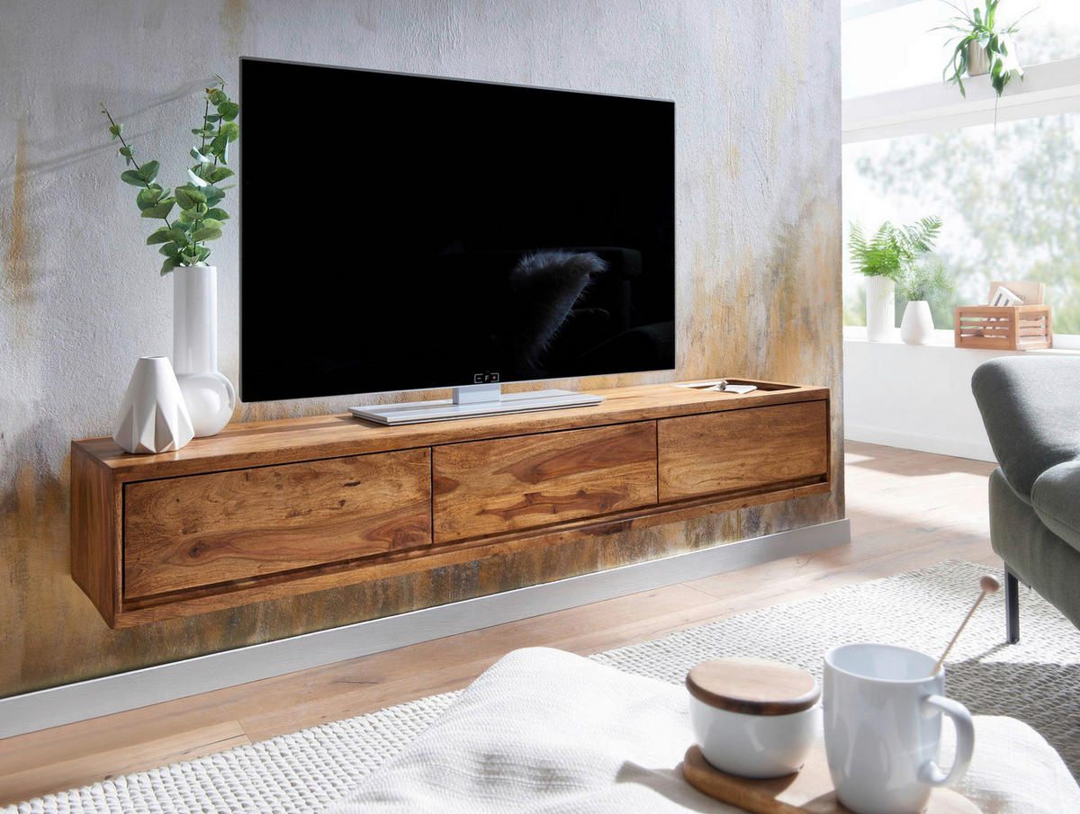 Lowboard rosenholz Nachbildung B/H/T: ca. 160x25x35 cm Lowboard - rosenholz (160,00/25,00/35,00cm) - Wohnling