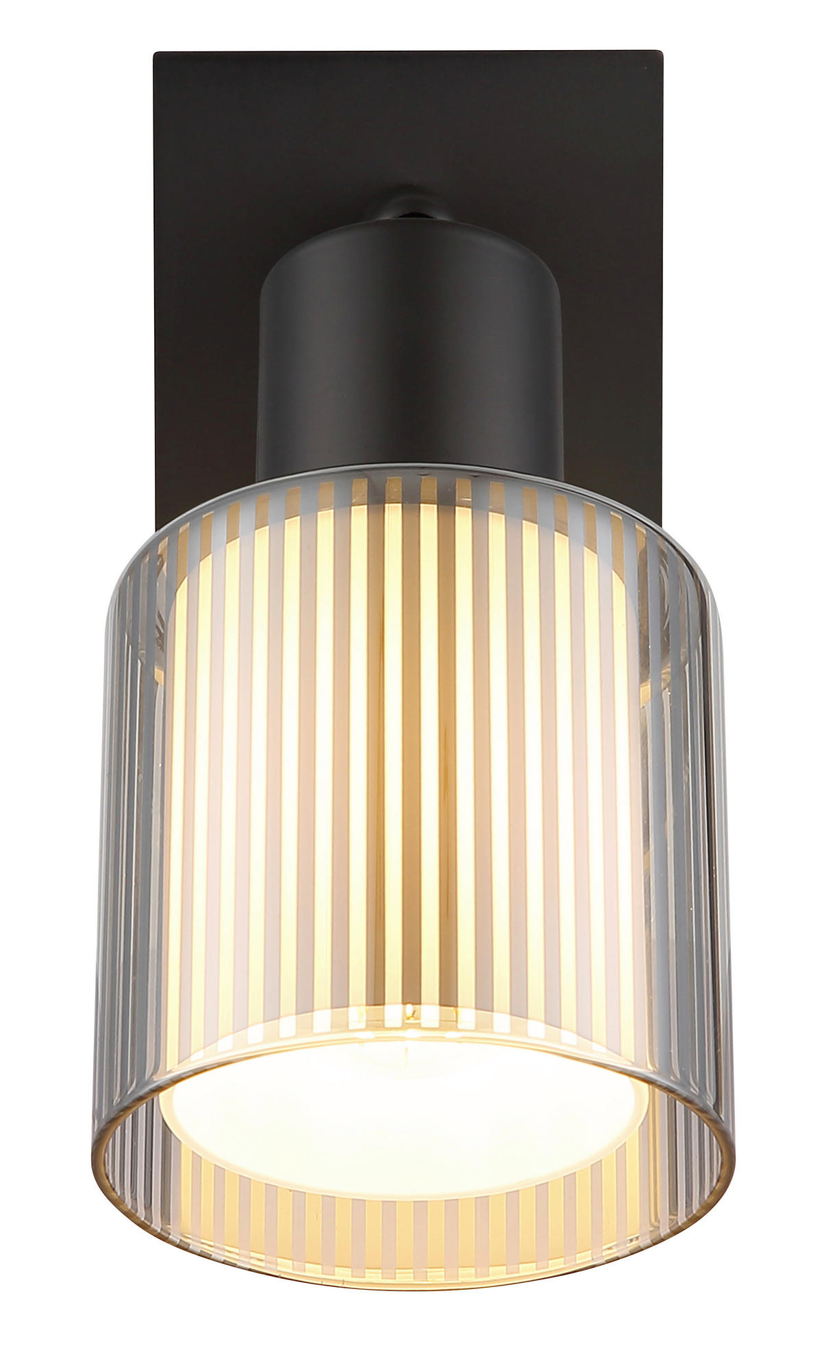 GLOBO Strahler schwarz Chrom Glas Metall B/H/L: ca. 10x14x13 cm E14 1 Brennstellen Strahler-Villegas - schwarz/Chrom (13,00/10,00/14,00cm) - GLOBO