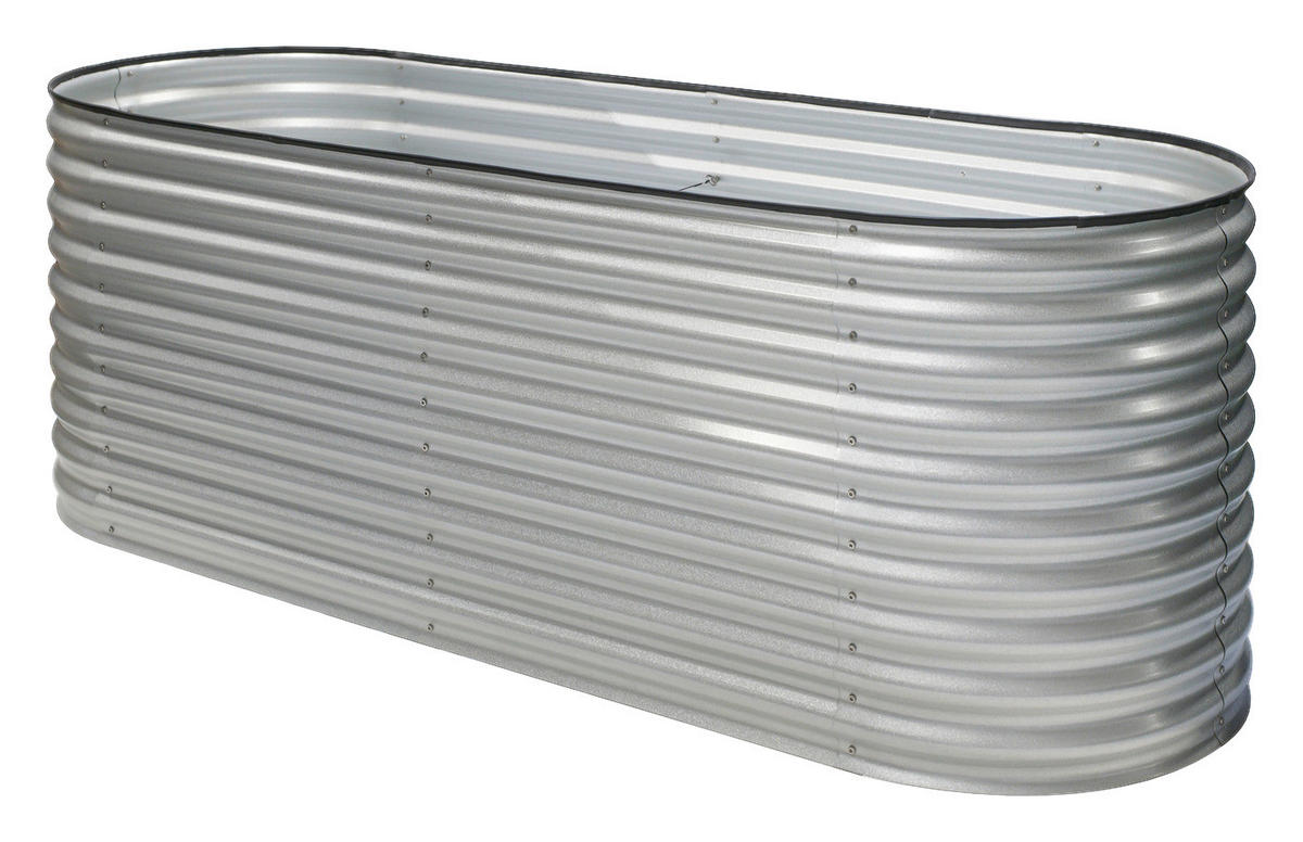 Westmann Hochbeet Oval silber Metall B/H/L: ca. 80x82x240 cm Oval - silber (240,00/80,00/82,00cm) - Westmann