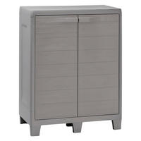Toomax Kunststoffschrank Woodys grau Kunststoff B/H/L: ca. 46x101x78 cm Woodys - grau (78,00/46,00/101,00cm) - Toomax