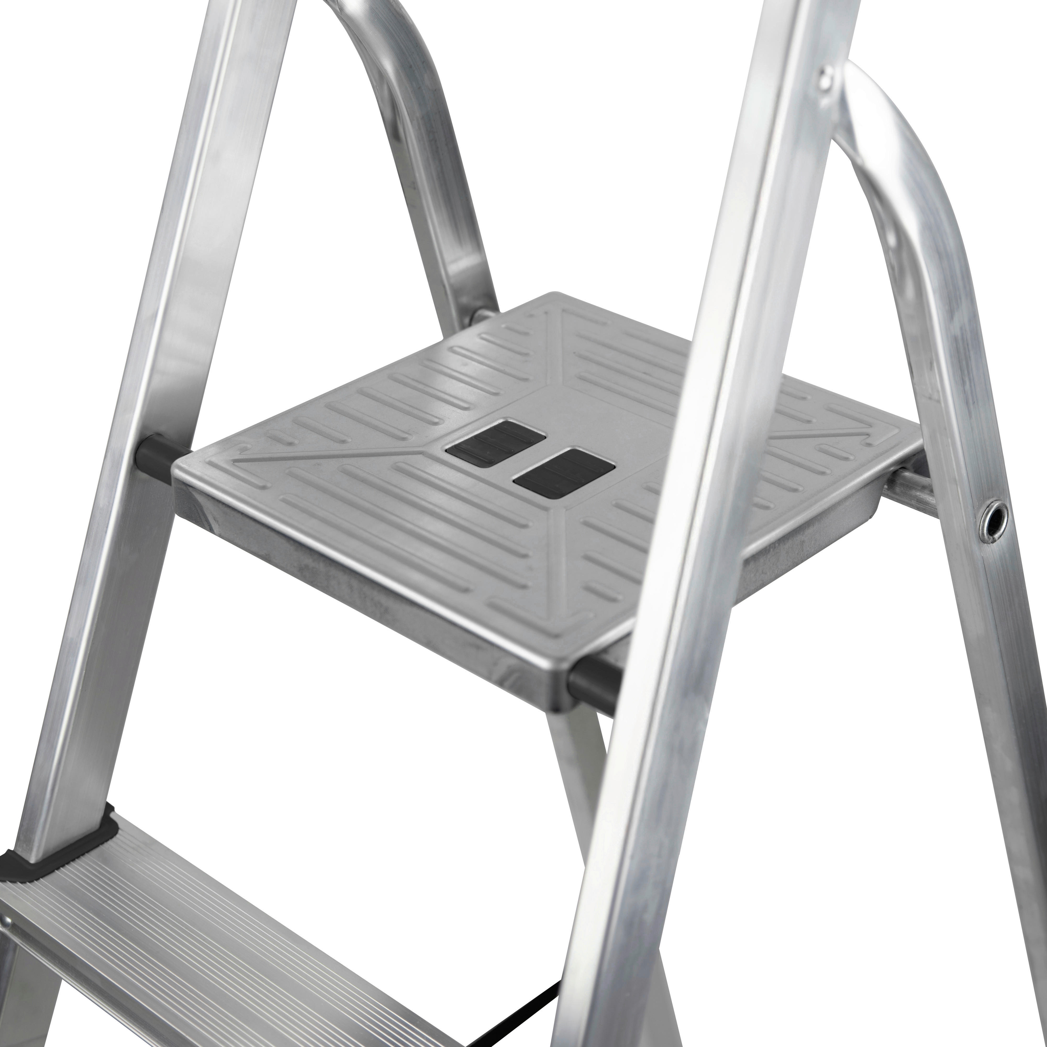 BAYERSYSTEM Haushaltsleiter Aluminium Haushaltsleiter_4_Stufen - silber - BAYERSYSTEM