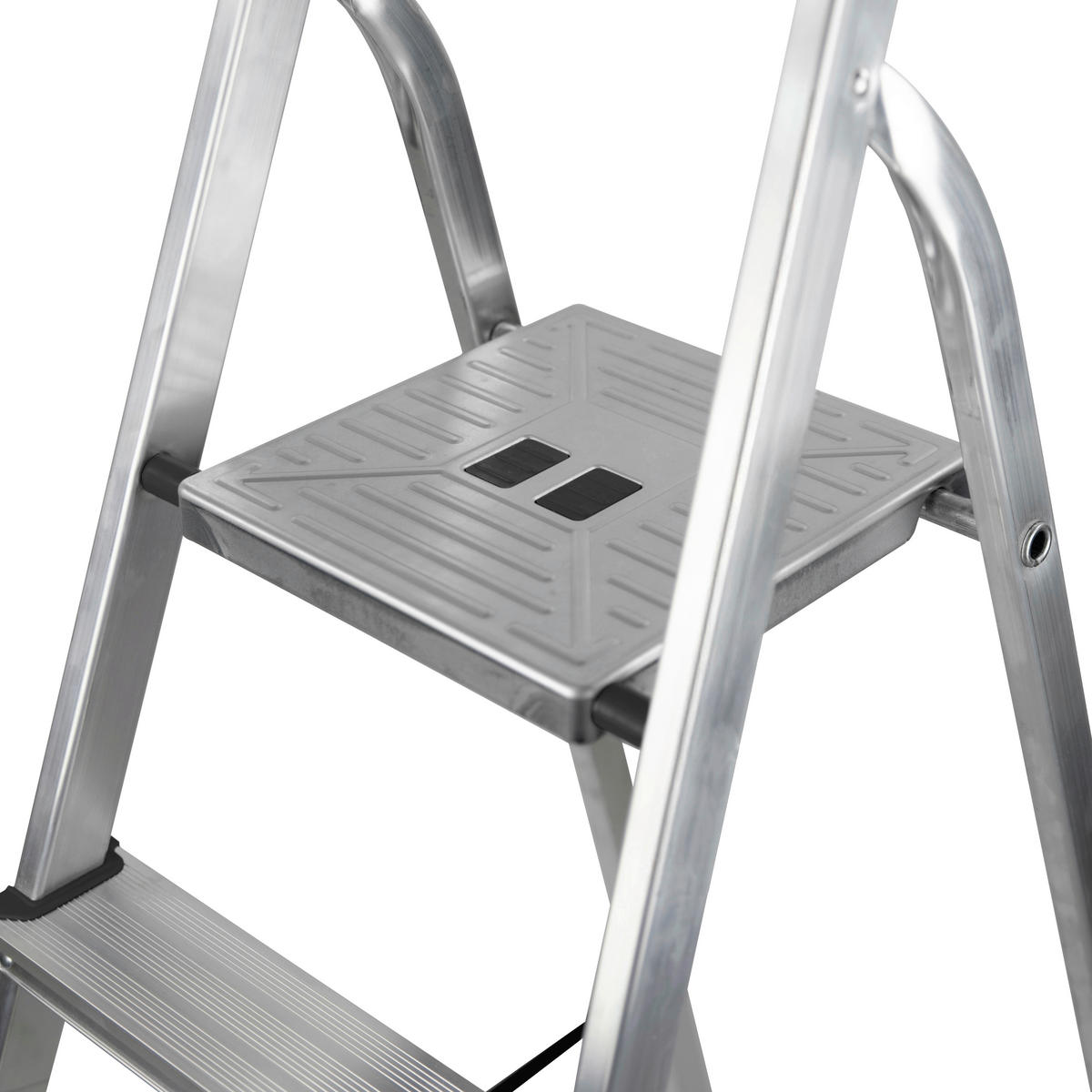 BAYERSYSTEM Haushaltsleiter Aluminium Haushaltsleiter_4_Stufen - silber - BAYERSYSTEM