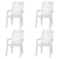 Sieger Stapelsessel Palma Sieger 4er-Set Palma weiß Kunststoff B/H/L: ca. 59x92x65 cm Palma - weiß (65,00/59,00/92,00cm) - Sieger