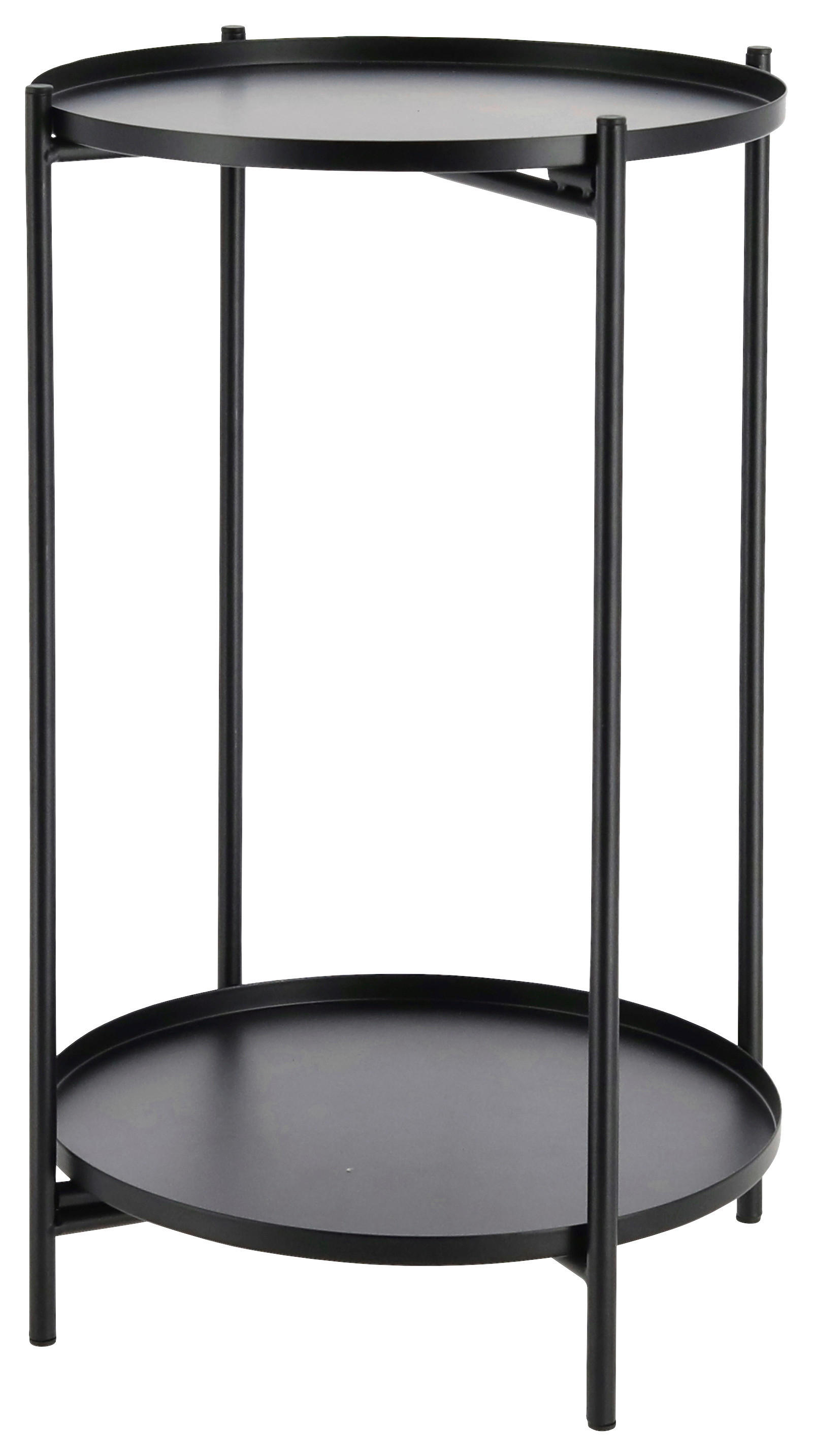 cepewa Beistelltisch schwarz Eisen B/H/L: ca. 28x48x28 cm Beistelltisch_rund - schwarz (28,00/28,00/48,00cm) - cepewa